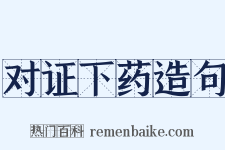 对证下药造句是什么意思的图片